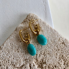 Load image into Gallery viewer, Boucles d&#39;oreilles Isis | Turquoise

