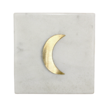Load image into Gallery viewer, Dessous de verre en marbre lune
